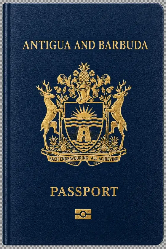 antigua and barbuda passport cover, illustrative