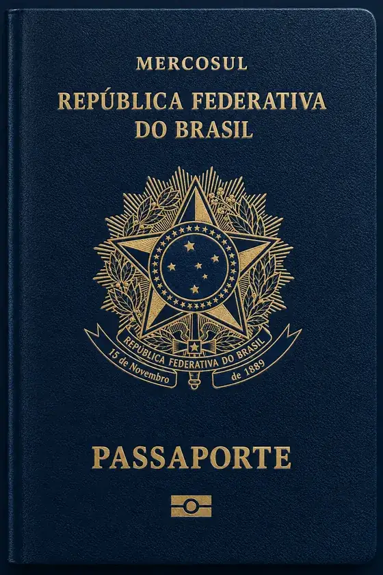 brazil passport cover, illustrative