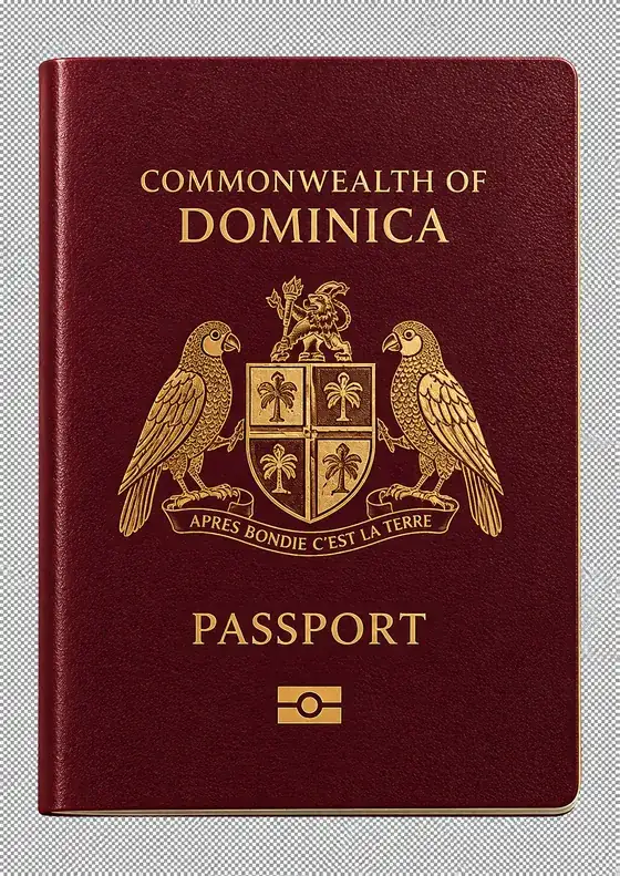 dominica passport cover, illustrative