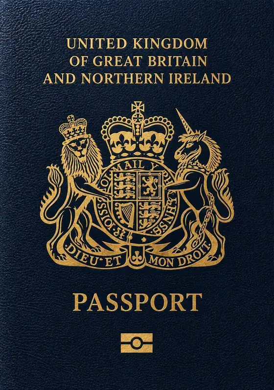 united kingdom passport cover, illustrative